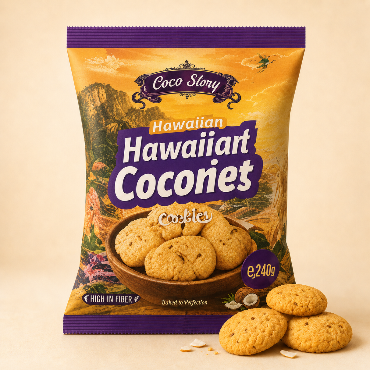 Coco Story Hawaiian Coconut Cookies – 64g